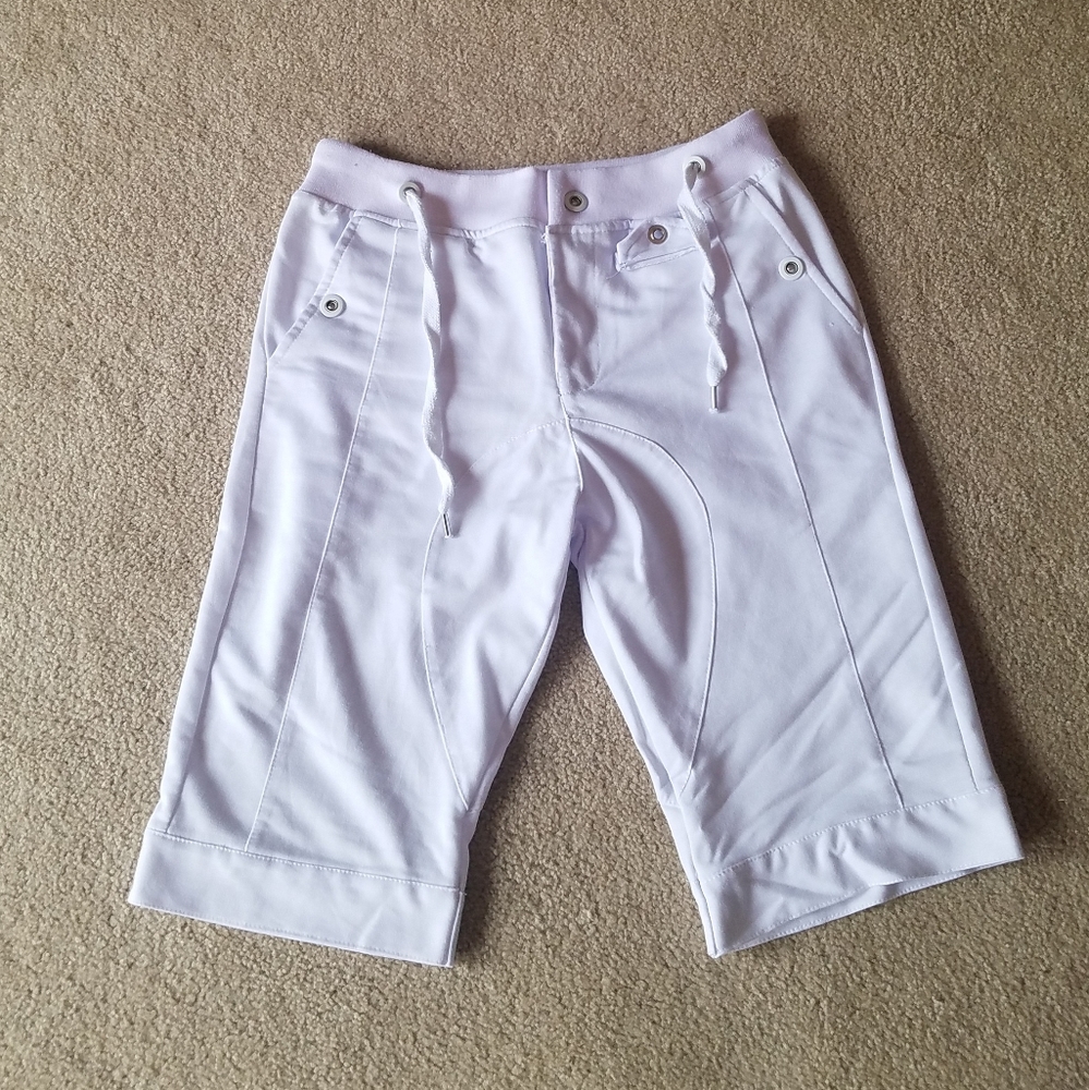 Men’s White Cotton Casual Shorts